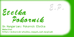 etelka pokornik business card